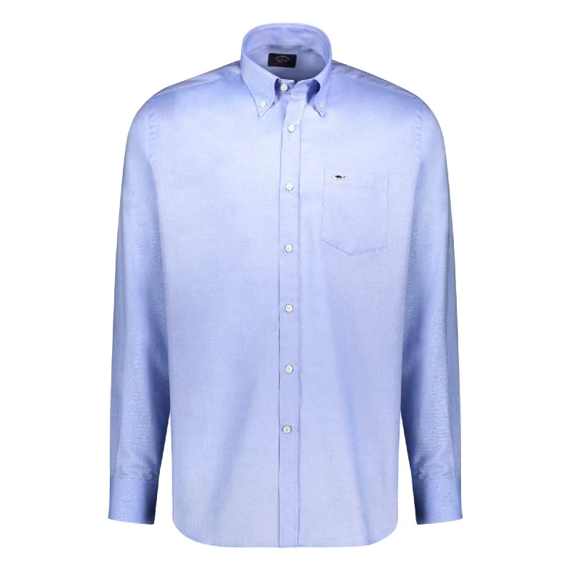 Weekend Bargains Await You PAUL&SHARK Classic Oxford Shirt BLUE