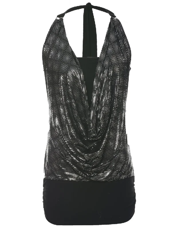 Price Drop Black Y2K Evening Top - M