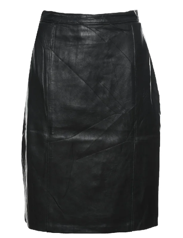 Weekend Specials to Cherish Black Leather Skirt - S