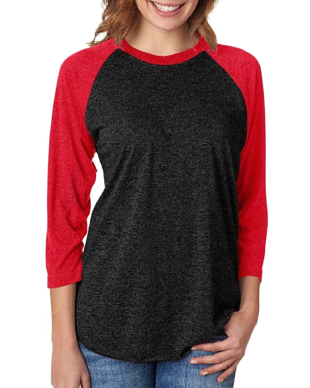 Midnight Madness Next Level Unisex Triblend 3/4-Sleeve Raglan Tee | Vin Red/ Vin Blk