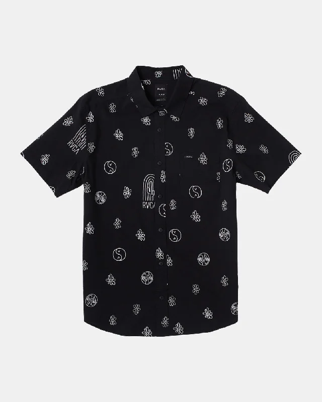Weekend Deals That Wow Hippy Bits Short Sleeve Shirt - Black