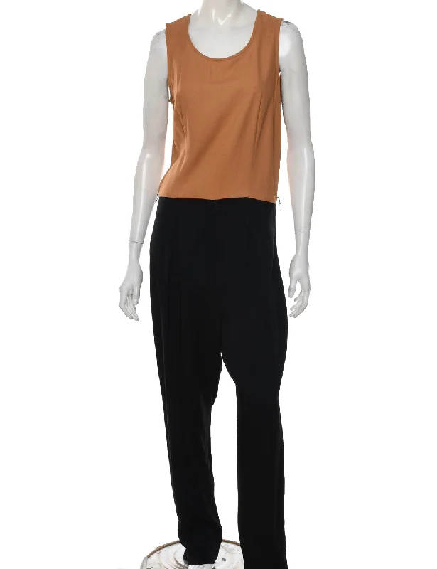 Year-End Sale Brown & Black Two Tone Jumpsuit - M