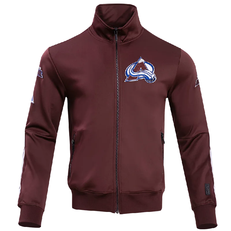 Don't Miss Out NHL COLORADO AVALANCHE CLASSIC CHENILLE MEN'S TRACK JACKET (WINE)