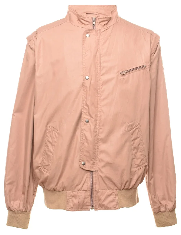 Beige Zip-Front Jacket - L