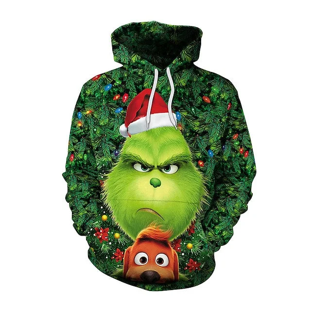 Special Price 3D printed Hoodie with Green Wacky Christmas