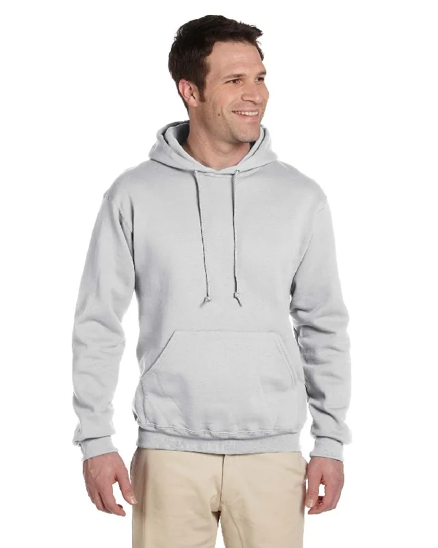 Jerzees SuperSweats Hooded Pullover Sweatshirt | Ash