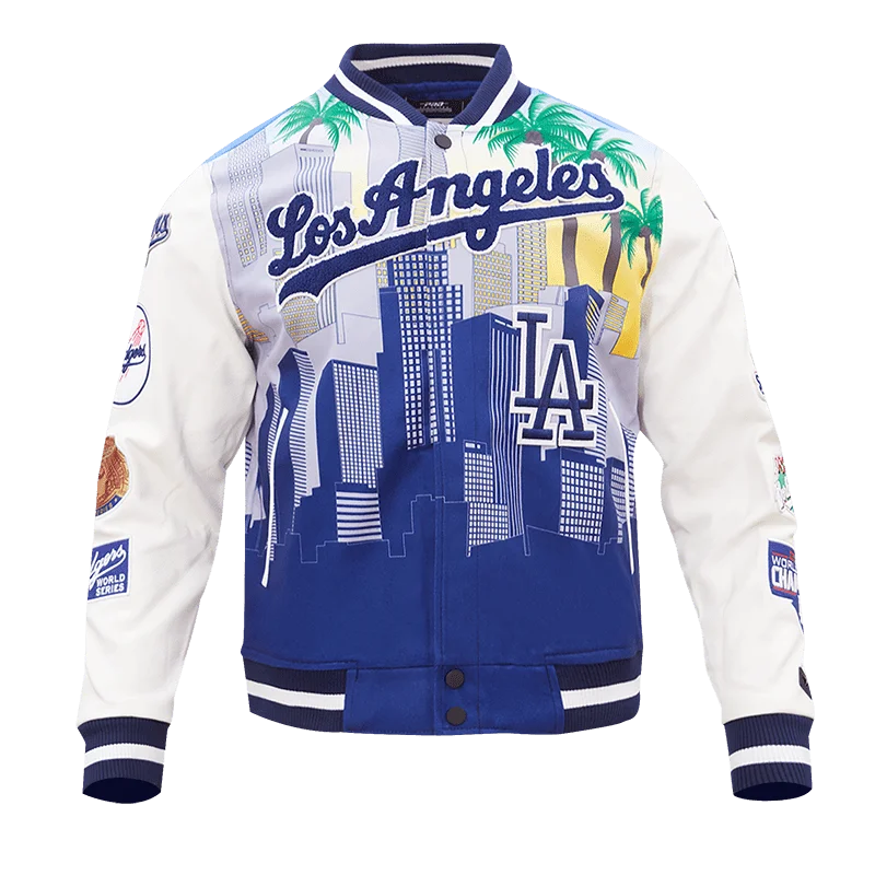 Mega Sale MLB LOS ANGELES DODGERS REMIX VARSITY MEN'S JACKET (WHITE)