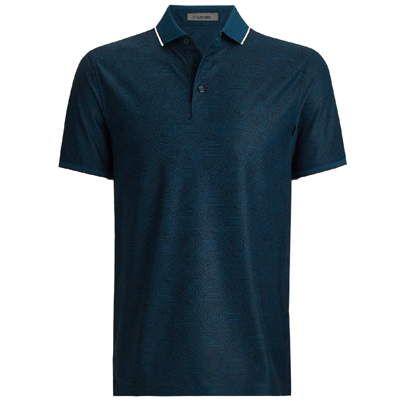 Closeout Sale Fingerprint Tech Pique Polo Deep Sea - AW24