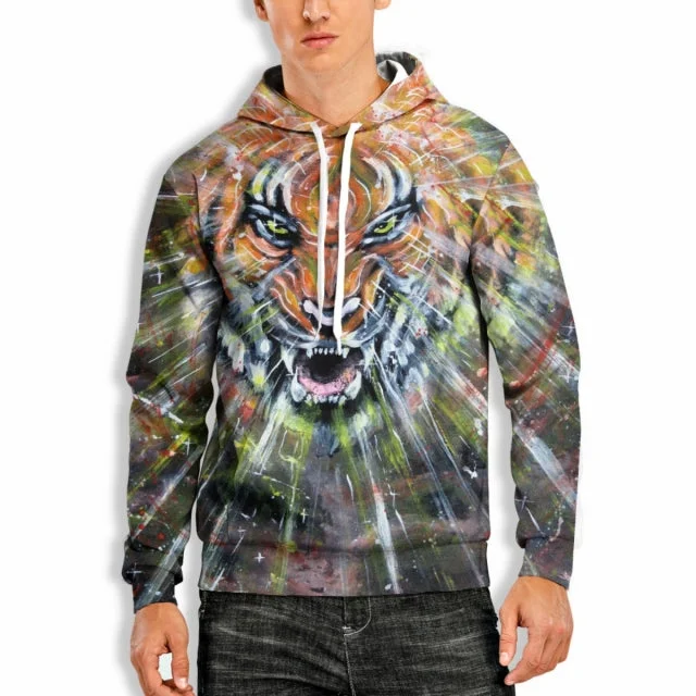 Epic Deals 3D Printed Hoodies with Tiger Head