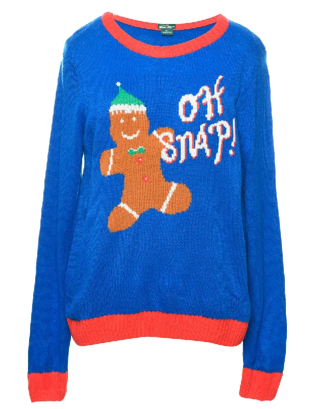 Your Weekend, Your Savings Blue Christmas Jumper - XL