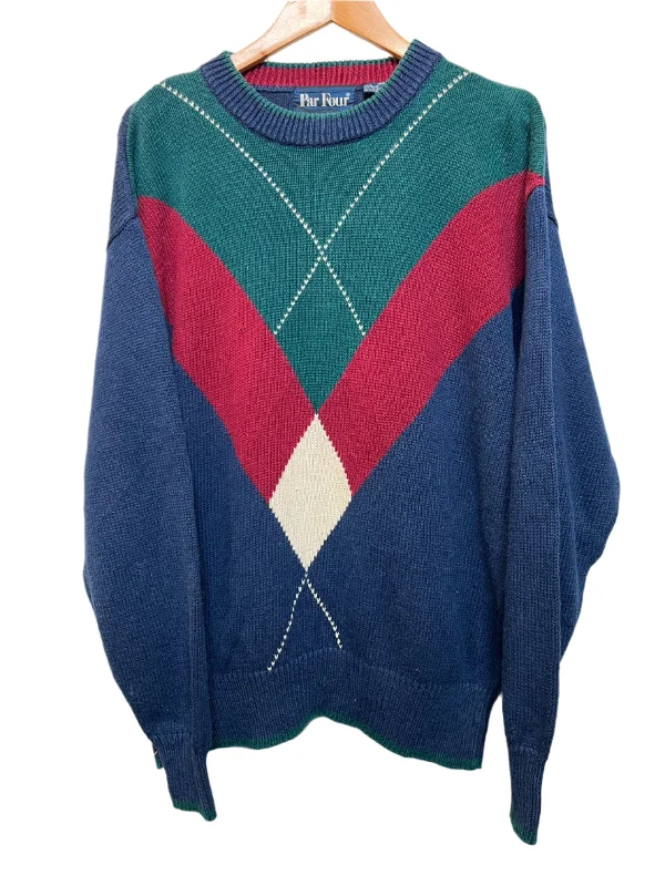 Price Meltdown Par Four Mens Green Knitted Sweater (Size L)