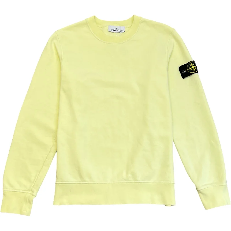 Super Bargain Men's Applique Logo Sweatshirt Yellow Size S