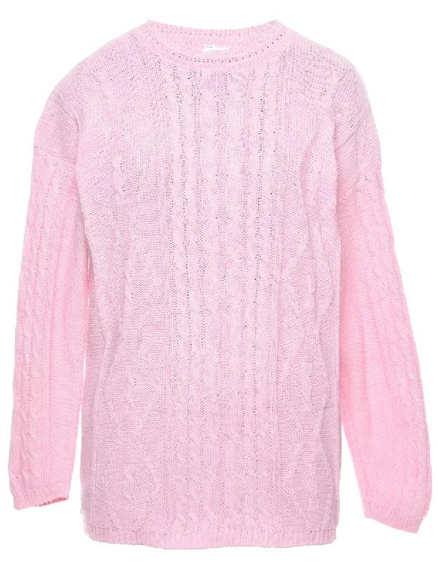 Reduced Rates Cable Knit Jumper - M