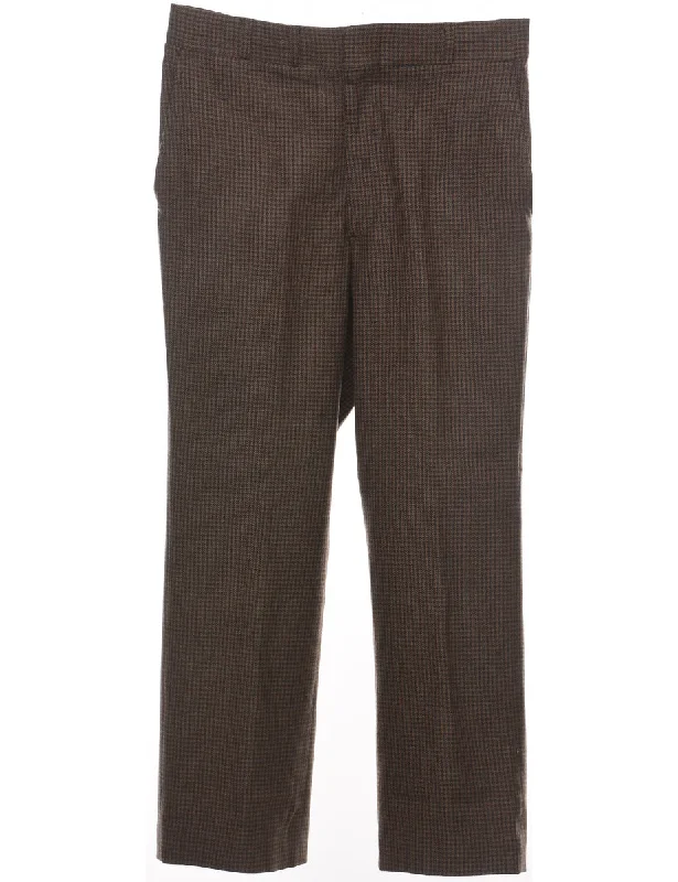 Epic Deals Brown Dogtooth Trousers - W30 L27