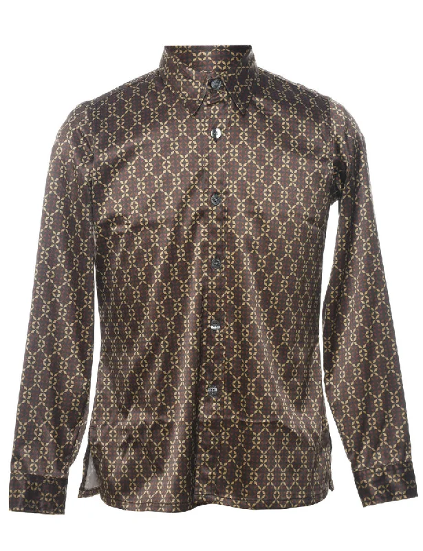 Instant Deal Calvin Klein 1970s Style Polyester Shirt - S