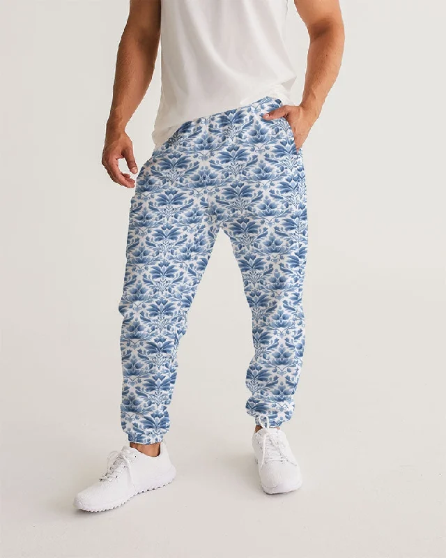 light blue Royal patten  Men's All-Over Print Track Pants