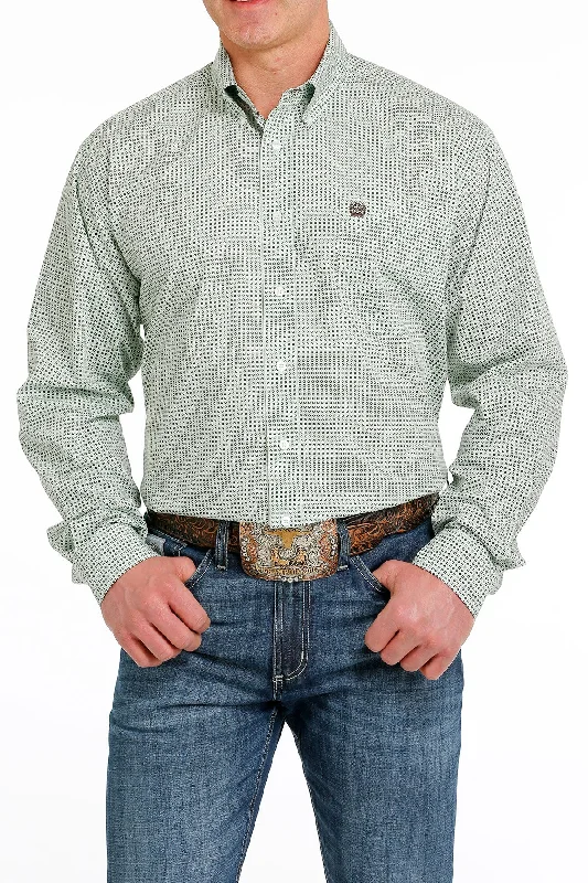 Weekend Savings Spectacular CINCH GREEN W/ CREAM GEO PRINT LONG SLEEVE
