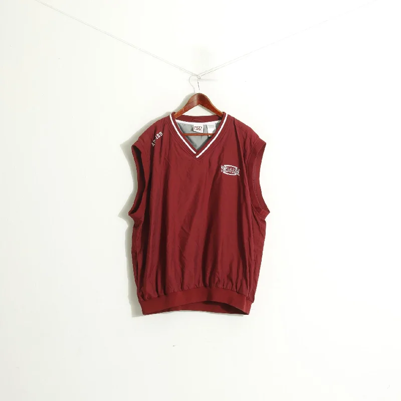 Today Only Red Oak Men XXL Vest Maroon Texas A&M Aggies Football V Neck Sport Top