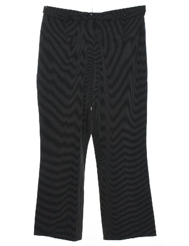 Limited Time Offer Black Pinstriped Trousers - W30 L27