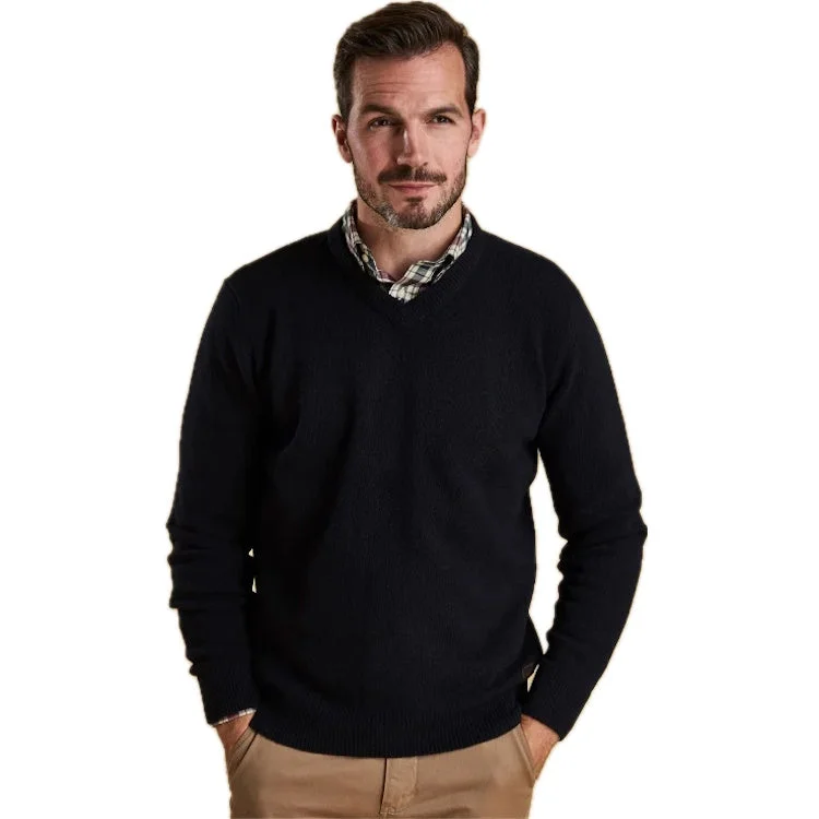 Warehouse Sale Barbour Nelson Essential V Neck Sweater - Navy