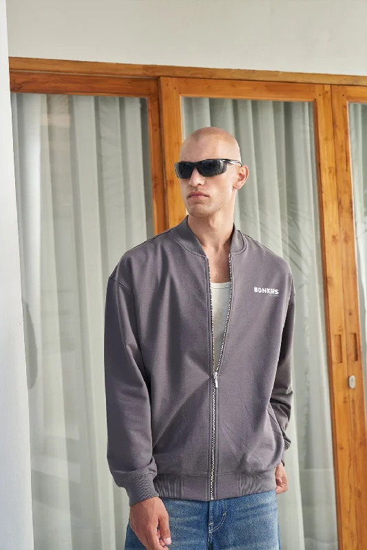 Act Now Smokey Grey Zipper Jacket