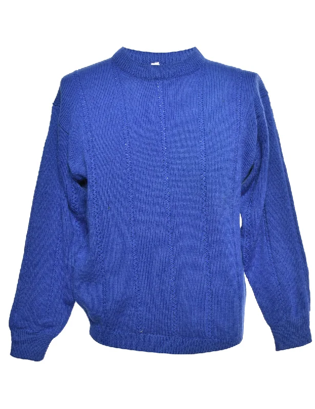 Weekend Specials to Indulge In Blue Long Sleeved Jumper - M