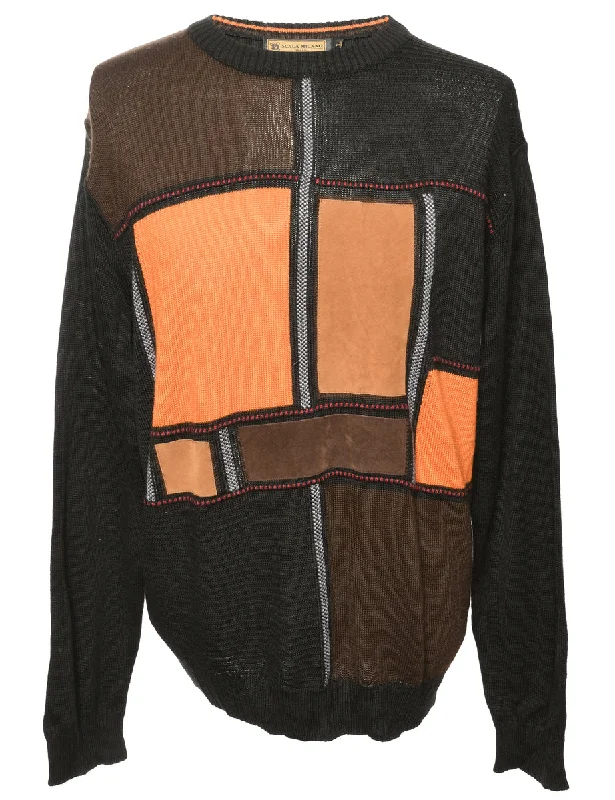 Discount Deals Black Long Sleeved Jumper - L
