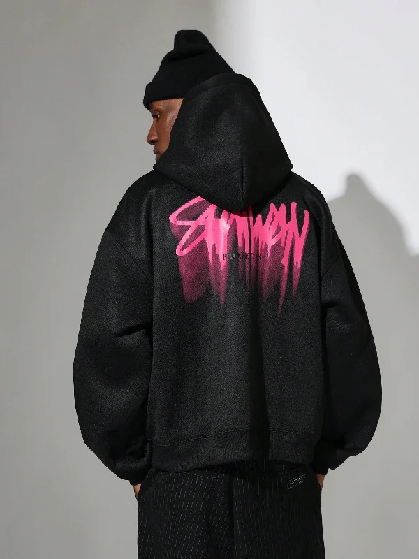 Midnight Sale Regular Fit Fit Overhead Hoodie With Graphic Print