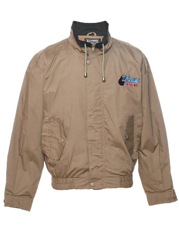 Bargain Prices Brown Classic Zip-Front Jacket - M