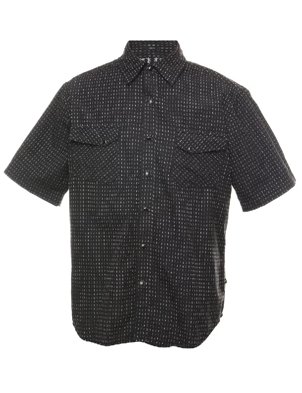 Stock Clearance Black Patterned Shirt - M