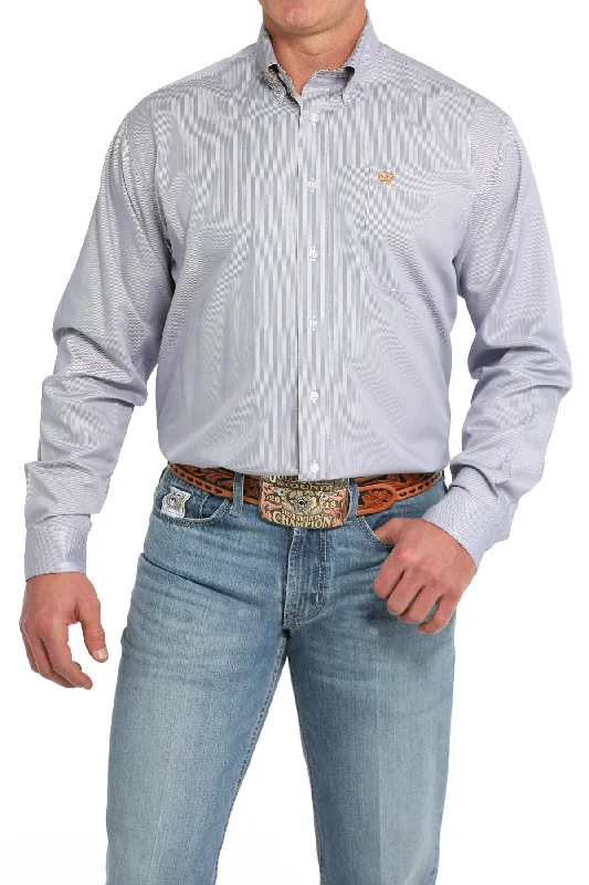 Weekend Discounts to Relish CINCH PURPLE STRIPED LONG SLEEVE SHIRT