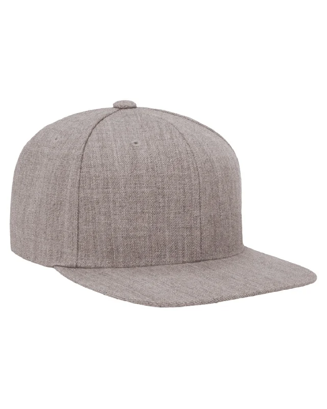 Members Only Yupoong 6-Panel Structured Flat Visor Cap | Heather Grey