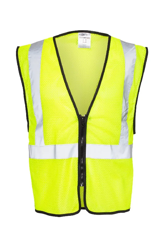 Flash Sale Kishigo Mens Zippered Mesh Economy Class 2 Vest - Lime Green