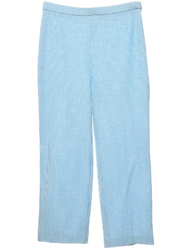 Limited Supply Blue & White Dogtooth Trousers - W32 L28