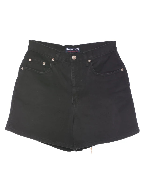 Black Denim Shorts - W28 L4