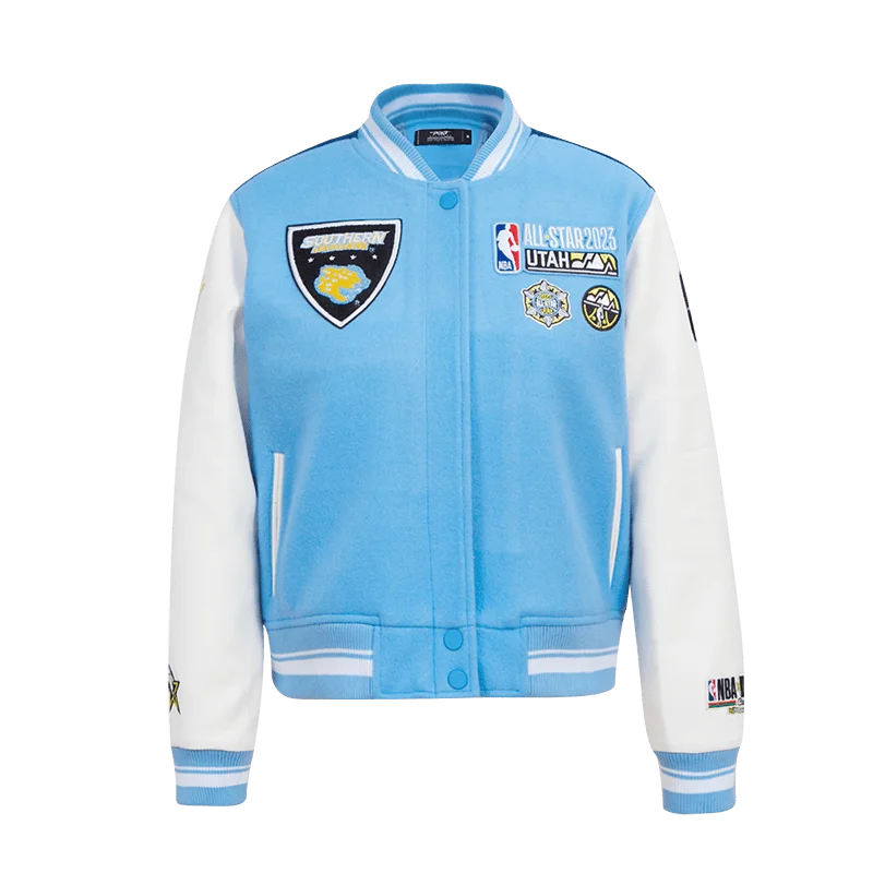 NBA X HBCU ALL STAR 2023 SOUTHERN RIB WOOL VARSITY JACKET (UNIVERSITY BLUE/WHITE)