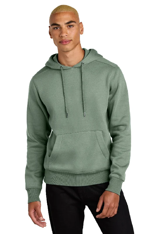 Weekend Savings Fiesta District Mens Perfect Weight Fleece Hooded Sweatshirt Hoodie w/ Pouch Pocket - Laurel Green