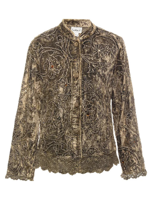 Hurry In Button Front Jacket - M