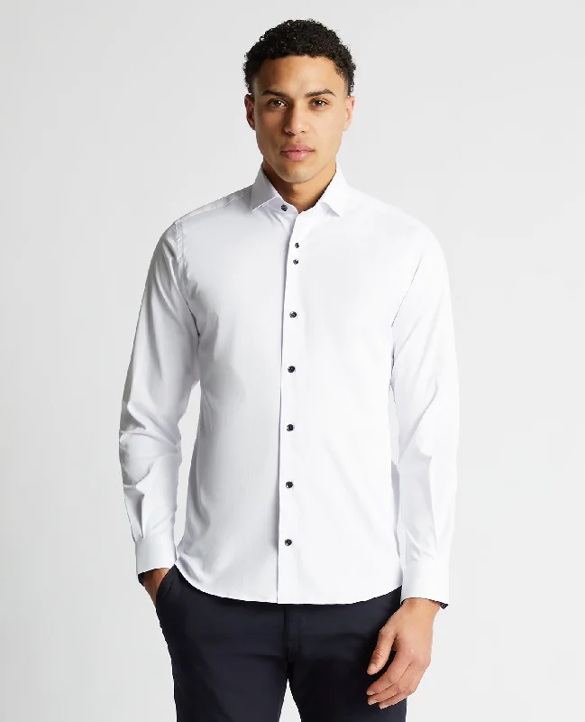 Online Exclusive Tapered Fit Cotton-Blend Stretch Shirt