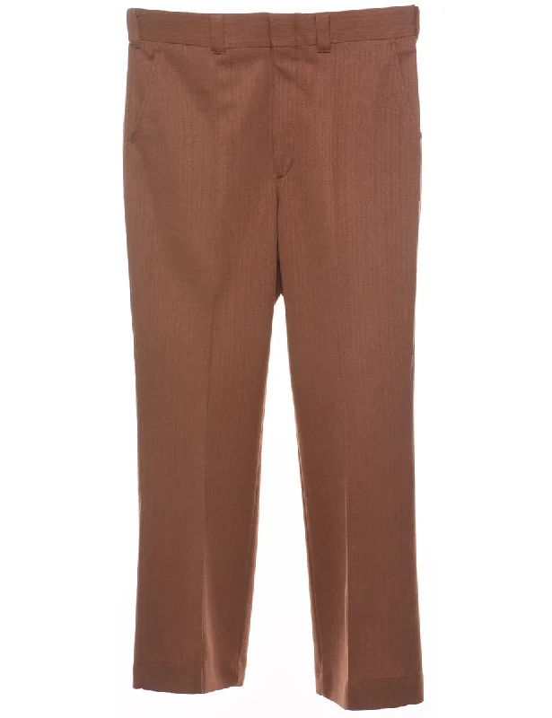 Must-Have Deals Brown Striped Classic Trousers - W32 L29