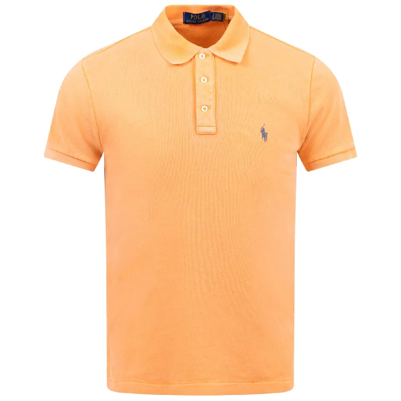 Blowout Deals Polo Golf Slim Fit Cotton Knit Polo Summer Coral Orange - SU24