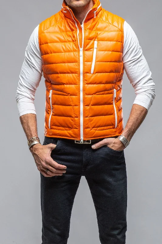 Final Markdown Saxan Leather Vest In Orange