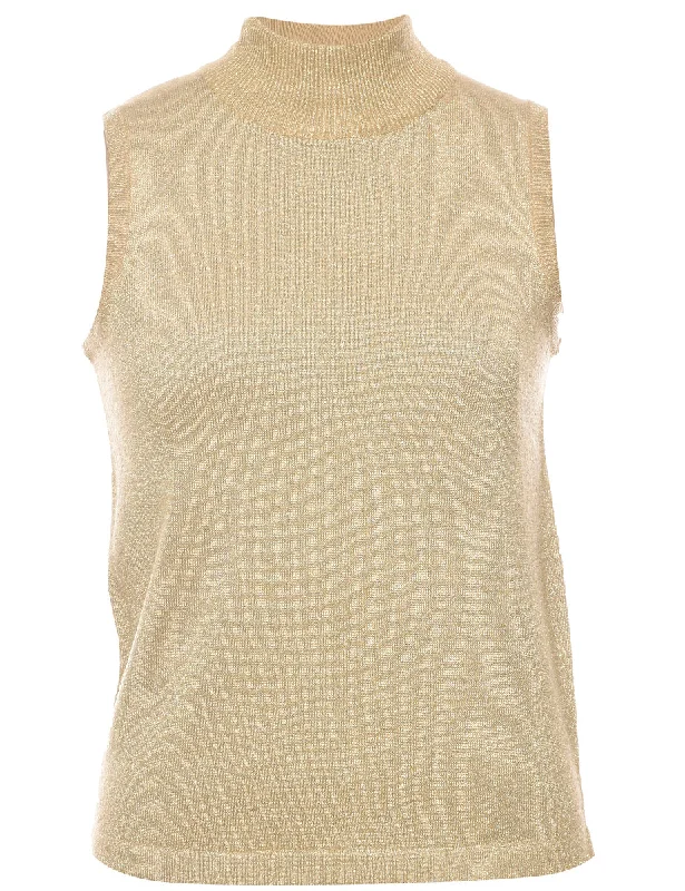 Low Prices Braemar Lurex Thread Pattern Vest - S