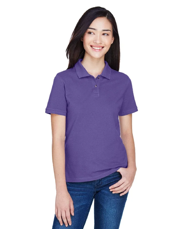 Harriton Ladies Easy Blend Polo Shirt | Team Purple