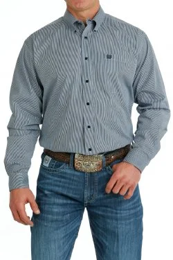 Weekend Specials to Enjoy CINCH MENS NAVY BLUE PIN STRIPE BUTTON DOWN SHIRT
