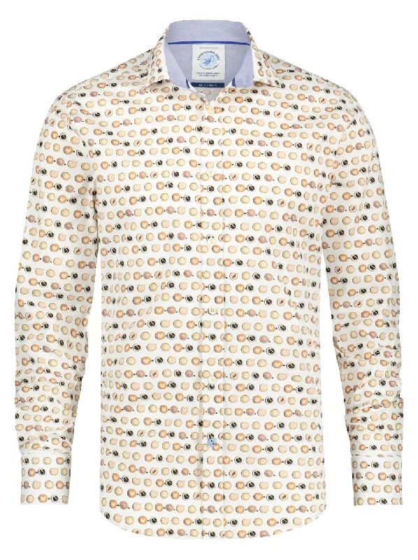 Unwind with Weekend Discounts A Fish Named Fred Shirt Cappucchino