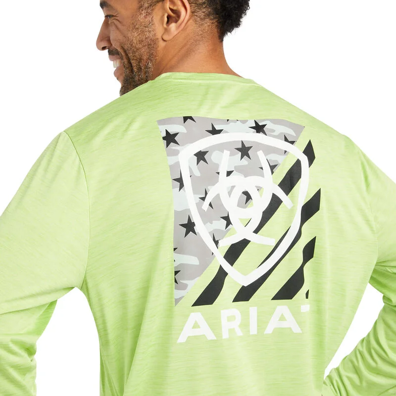 Weekend Discounts to Enjoy Ariat Green Charger Americana T-Shirt