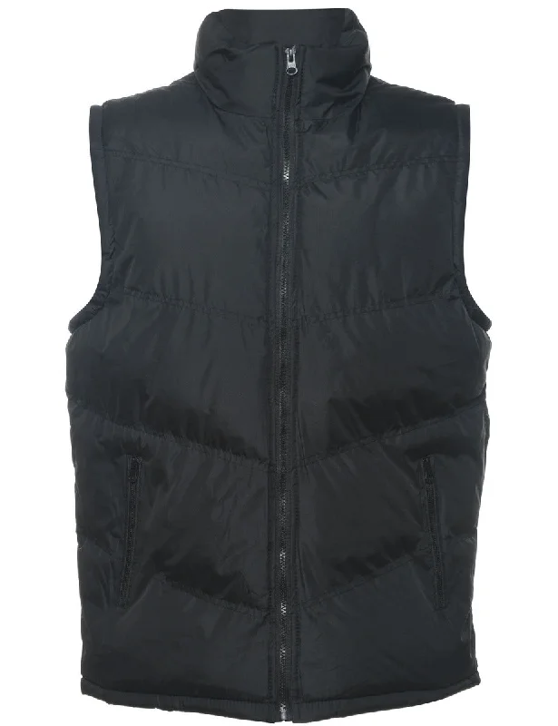 Mega Sale Black Puffer Vest - L