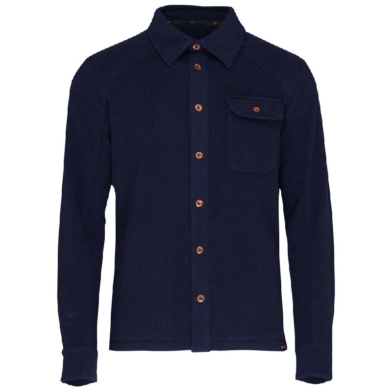 Big Savings Mens Merino Blend Mountain Shirt (Navy)