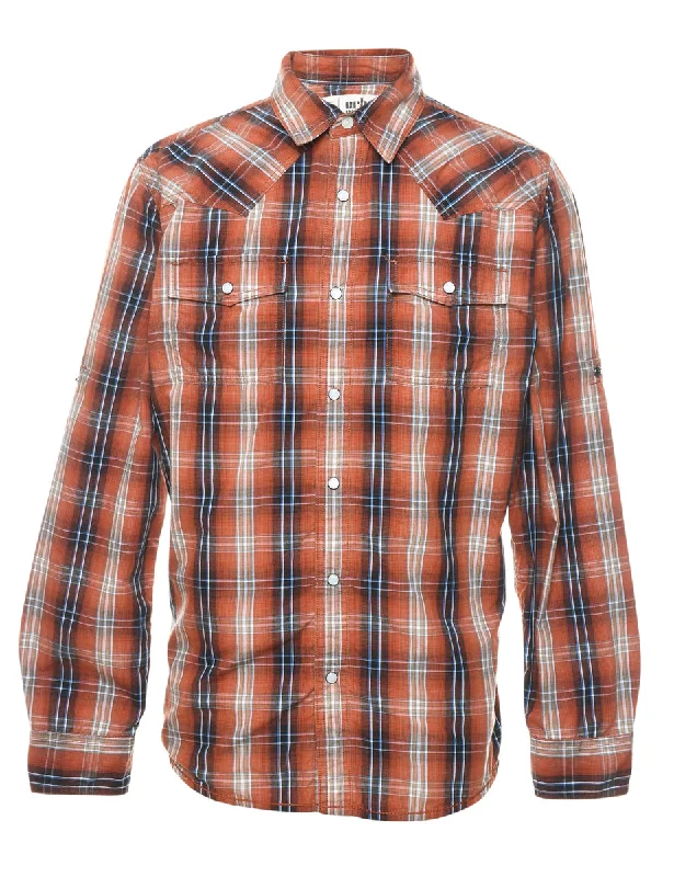 Price Meltdown Brown Checked Shirt - S